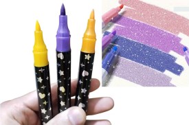 Valija 36 marcadores GLITTER dual 